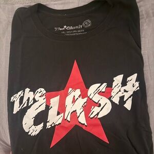 The Clash Black T-Shirt with Red Star vintage band t shirt
